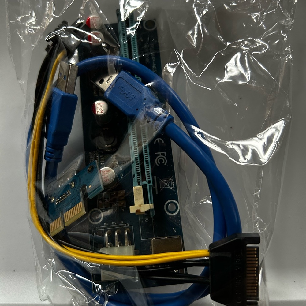 PCI-E Riser Card with USB 3.0 Cable